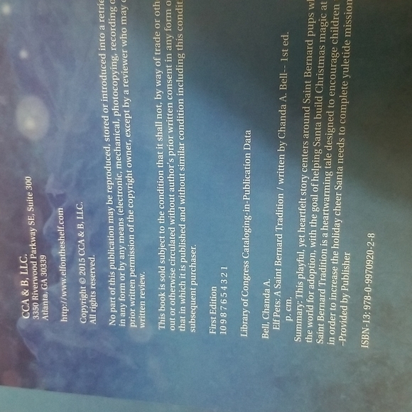 Elf Pets A St. Bernard Tradition Elf on the Shelf Book - Picture 8 of 13